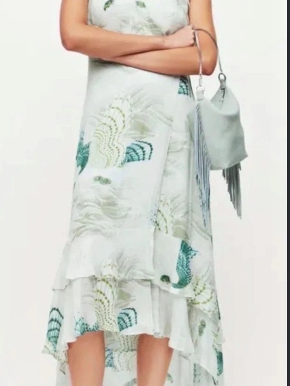 AllSaints Abstract Print Midi Dress Size 10 Like New